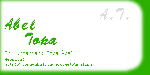 abel topa business card