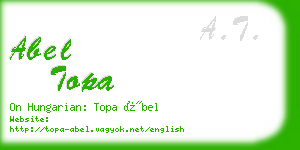 abel topa business card